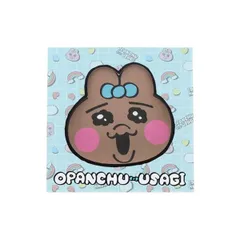 おぱんちゅうさぎ メモ帳 窓付スクエアメモ ブルー  キャラクター