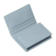 【新品】 [MORFFEYIA] 名刺入れ レディース PUレザー 選べる6色 大容量40枚収納 多機能 名刺ケース 取り出しやすい ビジネス 贈り物 めいしいれ (ブルー) 1