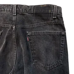 USA製 90s Levis 550 Black Denim Pants 黒 W35 L30 リーバイス ブラックデニム 後染め サルファブラック