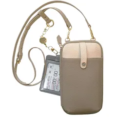 【新品】 CHOOSEWAY スマホショルダー お財布ショルダー スマホポーチ 本革 肩掛け 落下防止 伸縮キーホルダー付き ストラップシート付 ポシェット 斜めがけ カードケース付き 小銭入れ 札入れ カード入れ 軽量お買い物ポシェット