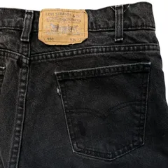 USA製 00s Levis 550 Black Denim Pants 黒 W33 L32 リーバイス ブラックデニムパンツ 後染め サルファブラック