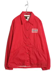 【お得なクーポン配布中!】 70s 80s USA製 Swingster ナイロン コーチ ジャケット メンズ M ヴィンテージ ブルゾン ジャンパー ライナー付き ワンポイント 企業 レッド