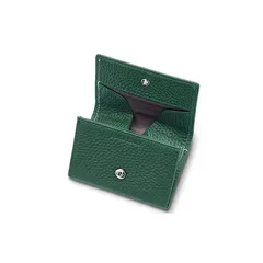 【新品】 [LUCKYSGY] 小銭入れ メンズ 本革 コインケース レディース 財布 小さい ボックス型 ボタン式 カード入れ付き 硬貨35枚収納（レイシ牛革-グリーン）