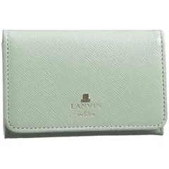 【新品】 LANVIN en Bleu(ランバンオンブルー)リュクサンブール 名刺入れ レディース 薄型 大容量 480114 ミント