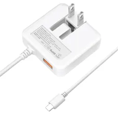 USB充電器 Type-C 急速充電 スマホ 充電器【NEWモデル/PD20w&QC3.0/1.6cm超薄型/1USBポート&1.5mType-Cケーブル/折り畳み式プラグ/合計3.4A】ケーブル一体型 ACアダプター コンセント 軽量 アン 555d7e54