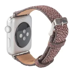 【新品】 [Revetta] エイ革 ガルーシャ スティングレイ Apple Watch 対応 ベルト Series SE/11/10/9/8/7/6/5/4/3/2/1/Ultra バンド ブラウン 茶 44mm/45mm/46mm/49mm/42mm( 0