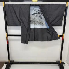 男性着物 羽織 本場大島紬 亀甲絣 粋な羽裏 正絹 着物 MK-5844