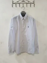 (送料無料) ポロラルフローレン 白 スリムフィット シャツ L