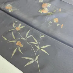 小紋 正絹 飛び柄 美しい花草 袷 着物 MK-5873