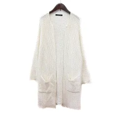 ローズバッド ROSE BUD カーディガン ニット ロング F 白 アイボリー /MN