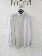 (送料無料) ポロ ラルフローレン クラシックフィット シャツ 白 XL