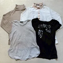 【まとめ売り】4点セット COMME CA ISM コムサイズム ブラウス タートルネックニット シャツ オフィス 大人 レディースMサイズ