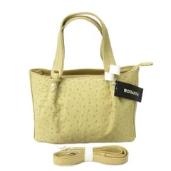 ロダニア RODANIA  タグ付き オーストリッチ ショルダーバッグ トート ベージュ