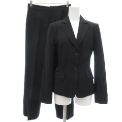 ボナジョルナータ BUONA GIORNATA セットアップスーツ ジャケット S パンツ M 黒 ブラック 無地 ノッチドラペル 長袖 /ML ■GY66