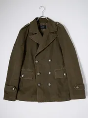 BURBERRY BLACK LABELバーバリー ブラックレーベル ホースマーク刻印メタルボタン 製品染め加工コットン ナポレオン マリンジャケット コート【M】【MJKA79649】