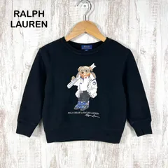 POLO RALPH LAUREN ポロラルフローレン ポロベア スキー 裏起毛 スウェット トレーナー ブラック 100cm キッズ  長袖 トップス