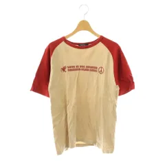 バーバリーブラックレーベル BURBERRY BLACK LABEL Tシャツ カットソー 半袖 2 レッド ベージュ /ES ■ECE003