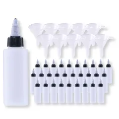 RYOHIN Lab.(良品ラボ) ドロッパーボトル スポイトボトル 小分け 詰め替え用 塗料 グルー 漏斗10個付 30個セット 30ml 