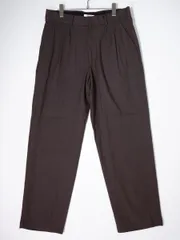 COMMASコンマス Linen-blend straight pantsリネン ブレンド 2タックパンツ【L】【MPTA79802】