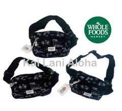ホールフーズ マーケット限定 ウェストポーチ ボディーバッグ 斜め掛け ヤシの木 ハイビスカス Whole Foods Market ハワイアン雑貨 かばん エコバッグ ハワイお土産プレゼント エコバッグ 人気 可愛い メンズ レディース キッズ