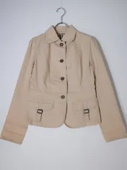 BURBERRY LONDON/バーバリー ロンドン 裏チェック使い コットンストレッチミリタリージャケット【36】【LJKA75062】