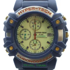 セイコー SEIKO ALBA アルバ ハイパーテック Y182-7A30 腕時計 ウォッチ クォーツ クロノグラフ カレンダー付き 紺 ネイビー ■GY11 /MQ