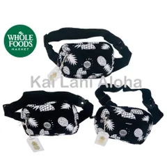 ホールフーズ マーケット限定 ウェストポーチ ボディーバッグ 斜め掛け ヤシの木 ハイビスカス Whole Foods Market ハワイアン雑貨 かばん エコバッグ ハワイお土産プレゼント エコバッグ 人気 可愛い メンズ レディース キッズ