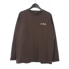 アーペーセー A.P.C. 刺繍ロゴカットソー Tシャツ コットン 長袖 Sサイズ ブラウン 茶のサムネイル