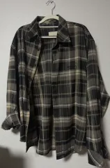 CHECK シャツ ブラック/ベージュ