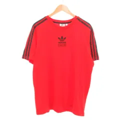 アディダスオリジナルス adidas originals CHILE20 Tシャツ 半袖 スリーストライプス ロゴ刺繍 2XL 赤 レッド /UO