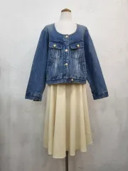 ハートボタン デニムジャケット