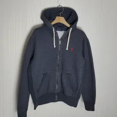 S ポロ スウェット フードジップアップ チャコール ラルフローレン