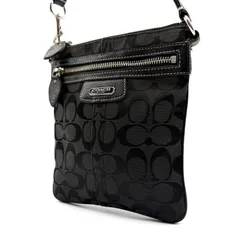 COACH y2k black canvas leather shoulder bag signature コーチ キャンバス  ショルダーバッグ サコッシュ
