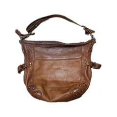 Studded Leather Shoulder Bag / Large Hobo Messenger Bag 本革スタッズ ショルダーバッグ / メッセンジャーバッグ