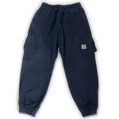 古着 Carhartt カーハート ワークパンツ アンクル丈  カーゴ風 カジュアル ブラック M 261-1128