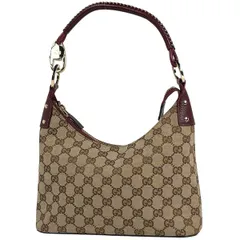 グッチ GUCCI GG柄 ショルダーバッグ ワンショルダー ハンドバッグ GGキャンバス ベージュ レッド 115002 レディース 【中古】
