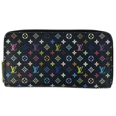 ルイ・ヴィトン Louis Vuitton ジッピーウォレット 札入れ 小銭入れ ラウンドファスナー 長財布 モノグラムマルチカラー ノワール(ブラック) ピスタッシュ(グリーン) M60244 レディース 【中古】