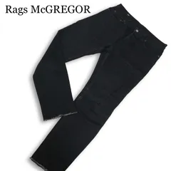 Rags McGREGOR ラグス マックレガー 通年 カットオフ★ ストレッチ スリム ブラック デニム パンツ ジーンズ Sz.32 メンズのサムネイル