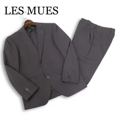 LES MUES レミュー 春夏 背抜き★ チェック柄 シングル スーツ セットアップ Sz.90Y4 メンズ グレー ビジネス