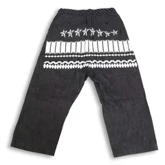 美品★ yoshio kubo ヨシオクボ 春夏 リネン混★ サルエル イージー クロップド シャンブレー デニム パンツ Sz.2　メンズのサムネイル