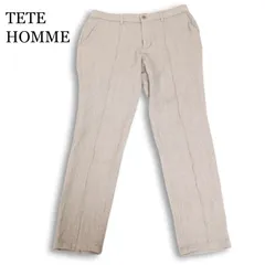 24SS★ TETE HOMME テットオム 春夏★ マルゾット カルゼ イージー ストレッチ スラックス パンツ Sz.L　メンズのサムネイル