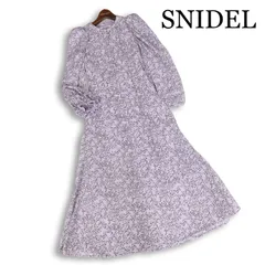 SNIDEL スナイデル 春夏★ ハイネック ヘム フレア プリント ワンピース Sz.0　レディース
