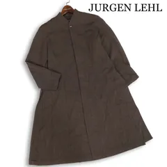 JURGEN LEHL ヨーガンレール 通年★ ウール100％ ロング スタンドカラー コート Sz.M レディースのサムネイル