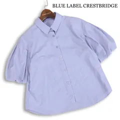 BLUE LABEL CRESTBRIDGE ブルーレーベル クレストブリッジ 春夏★ 半袖 パフスリーブ シャツ ブラウス Sz.36 レディース