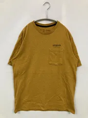 patagonia パタゴニア Tシャツ/カットソー S イエロー 前面プリント バックプリント ブランドロゴ ミドル丈 半袖 クルーネック(丸首)