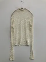 continuer de NICE CLAUP コンティニューデナイスクラップ Tシャツ/カットソー F アイボリー 無地 長袖 タートルネック/ハイネック