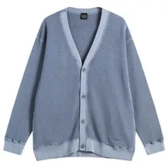 マナスタッシュ メンズ アウター カーディガン Manastasheavy Snug Thermal Cardigan Blue Grey グレーのサムネイル