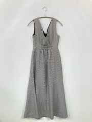 MISCH MASCH ミッシュマッシュ ワンピース M グレー チェック柄 袖なし ロング・マキシ丈 フレア