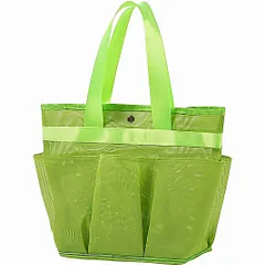 [HSE金丸商店] メッシュ スパ バッグ 手提 カバン 温泉 プール 銭湯 旅行用 バス用品 ジム ビーチ (緑) [グリーン]