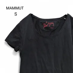 MAMMUT マムート 訳あり Tシャツ 刺繍ロゴ  バックプリント レディース S 綿100% ブラックのサムネイル